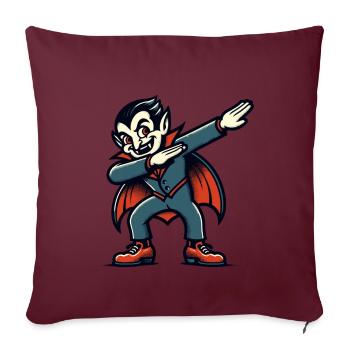 Dabbing Vampire Drôle Dabbing Design Halloween - Housse de coussin décorative 45 x 45 cm - bordeaux - Devant