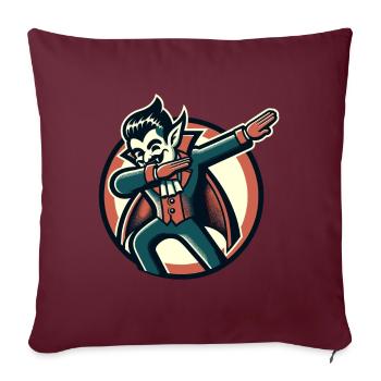 Dabbing vampire Drôle Dabbing Design - Housse de coussin décorative 45 x 45 cm - bordeaux - Devant