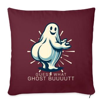 Costume d’Halloween fantômes cul drôle dicton - Housse de coussin décorative 45 x 45 cm - bordeaux - Devant