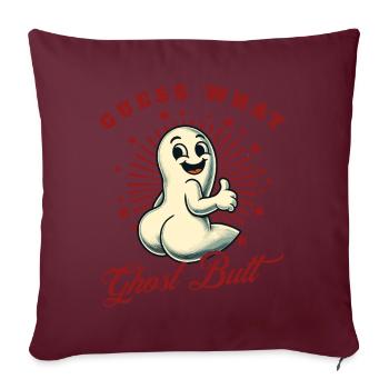 Devinez ce que les fantômes disent drôles de fantômes - Housse de coussin décorative 45 x 45 cm - bordeaux - Devant