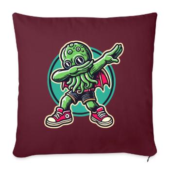 Dabbing drôle Cthulhu Dabbing Design - Housse de coussin décorative 45 x 45 cm - bordeaux - Devant