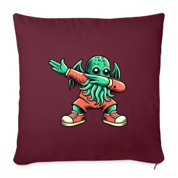 Lustiger Dabbender Cthulhu Dabbing Design - Sofakissenbezug 45 x 45 cm - Burgunderrot - Vorne