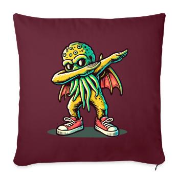 Dabbing drôle Cthulhu Dabbing Design - Housse de coussin décorative 45 x 45 cm - bordeaux - Devant