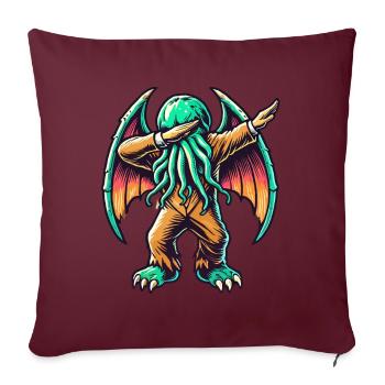 Lustiger Dabbender Cthulhu Dabbing Design - Sofakissenbezug 45 x 45 cm - Burgunderrot - Vorne