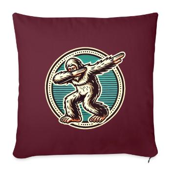 Dabbender Bigfoot Retro Vintage Style - Sofakissenbezug 45 x 45 cm - Burgunderrot - Vorne