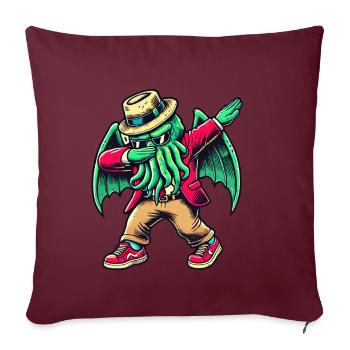Dabbing drôle Cthulhu Dabbing Design - Housse de coussin décorative 45 x 45 cm - bordeaux - Devant