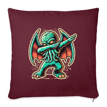 Dabbing drôle Cthulhu Dabbing Design - Housse de coussin décorative 45 x 45 cm - bordeaux - Devant