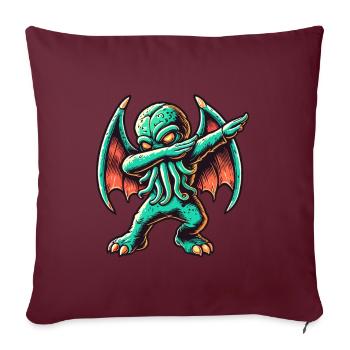 Dabbing drôle Cthulhu Dabbing Design - Housse de coussin décorative 45 x 45 cm - bordeaux - Devant