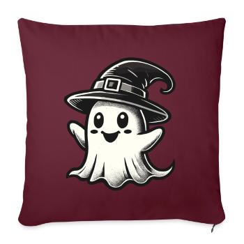 Lustiger Hexen Geist Gespenstische Party - Sofakissenbezug 45 x 45 cm - Burgunderrot - Vorne