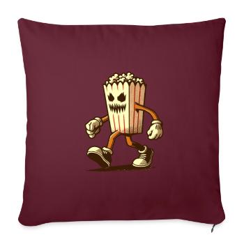 Popcorn effrayant pour les films d’horreur Délicieux - Housse de coussin décorative 45 x 45 cm - bordeaux - Devant