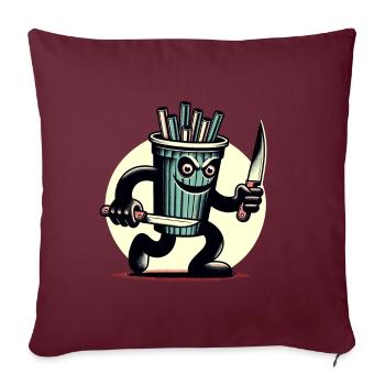 Scary Psycho Drinking Cup Boissons - Housse de coussin décorative 45 x 45 cm - bordeaux - Devant