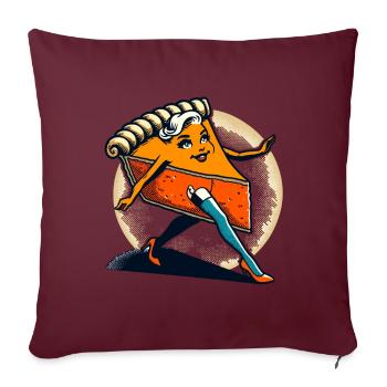 Citrouille Pie Ghoul Délicieux Design d’Halloween - Housse de coussin décorative 45 x 45 cm - bordeaux - Devant