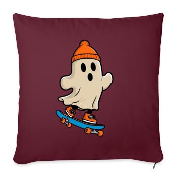 Skateboarding Gespenstische Party Skateboarder - Sofakissenbezug 45 x 45 cm - Burgunderrot - Vorne