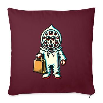 Gespenstische Party Trick Or Treat - Sofakissenbezug 45 x 45 cm - Burgunderrot - Vorne
