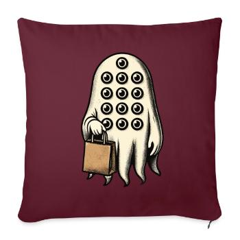 Gespenstische Party Lustiges Halloween Streetwear - Sofakissenbezug 45 x 45 cm - Burgunderrot - Vorne