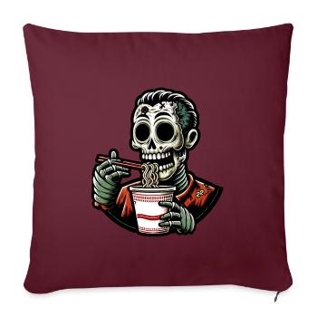 Nouilles Ramen Zombie pour les films d’horreur Japonais - Housse de coussin décorative 45 x 45 cm - bordeaux - Devant