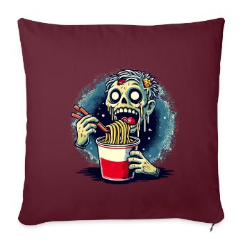 Nouilles Ramen Zombie Pour Films D’horreur Japonais - Housse de coussin décorative 45 x 45 cm - bordeaux - Devant