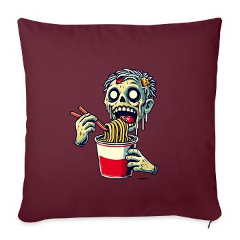 Zombie Ramen Noodles Cuisine Japonaise - Housse de coussin décorative 45 x 45 cm - bordeaux - Devant