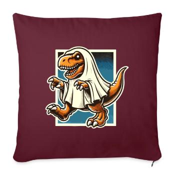 Mignon Dinosaure Fantôme Drôle T-Rex - Housse de coussin décorative 45 x 45 cm - bordeaux - Devant