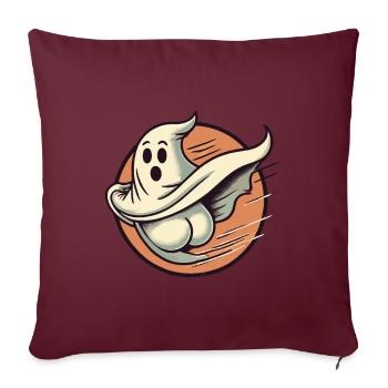 Drôle Halloween fantôme monstre sous drap - Housse de coussin décorative 45 x 45 cm - bordeaux - Devant