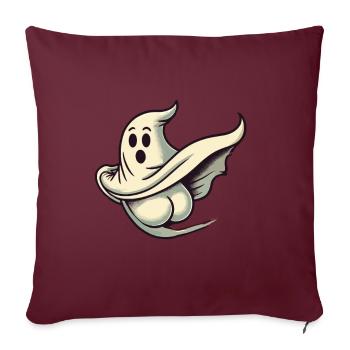Drôle Halloween fantôme monstre sous drap - Housse de coussin décorative 45 x 45 cm - bordeaux - Devant