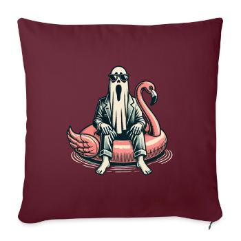 Idée de costume de style de vie effrayant d’Halloween d’été - Housse de coussin décorative 45 x 45 cm - bordeaux - Devant