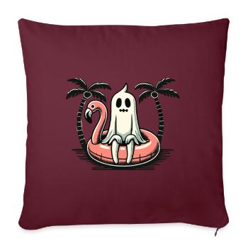 Idée de costume de style de vie effrayant d’Halloween d’été - Housse de coussin décorative 45 x 45 cm - bordeaux - Devant