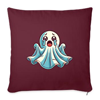 fantôme triste fantômes pleureurs mignons - Housse de coussin décorative 45 x 45 cm - bordeaux - Devant