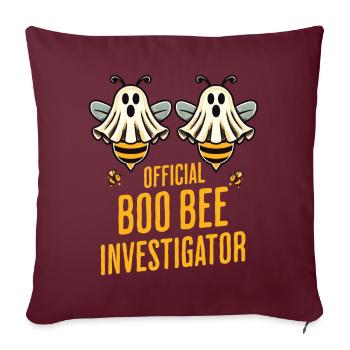 Dicton drôle officiel de Boo Bee Examiner - Housse de coussin décorative 45 x 45 cm - bordeaux - Devant
