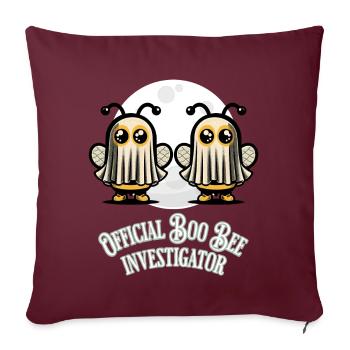 Dicton drôle officiel de Boo Bee Examiner - Housse de coussin décorative 45 x 45 cm - bordeaux - Devant