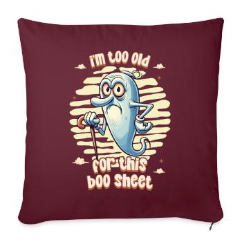 Drôle de dicton Design Grumpy Old Ghost - Housse de coussin décorative 45 x 45 cm - bordeaux - Devant