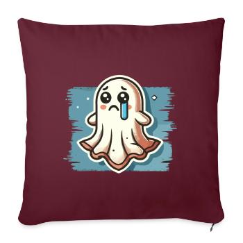 fantôme triste fantômes pleureurs mignons - Housse de coussin décorative 45 x 45 cm - bordeaux - Devant