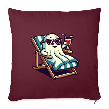 Idée de costume de style de vie effrayant d’Halloween d’été - Housse de coussin décorative 45 x 45 cm - bordeaux - Devant