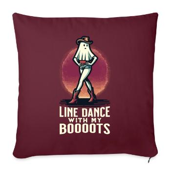 Cowboy Mit Boots Lustiges Line Dance Gespenst - Sofakissenbezug 45 x 45 cm - Burgunderrot - Vorne