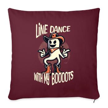 Cowboy Mit Boots Line Dance Gespenst - Sofakissenbezug 45 x 45 cm - Burgunderrot - Vorne