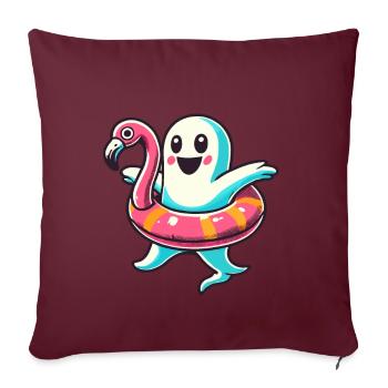 Été Halloween Drôle Mode de vie Rétro Vintage - Housse de coussin décorative 45 x 45 cm - bordeaux - Devant