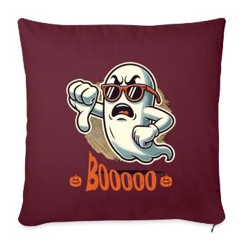 Booing fantôme Drôle Halloween Ghost Design - Housse de coussin décorative 45 x 45 cm - bordeaux - Devant