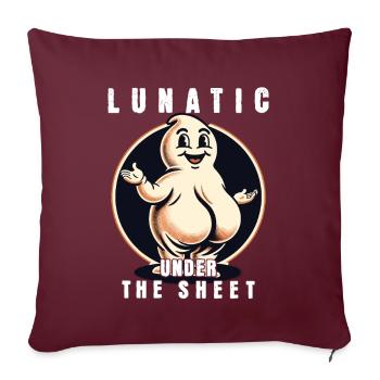 Costume de dernière minute drôle de conception de fantôme - Housse de coussin décorative 45 x 45 cm - bordeaux - Devant