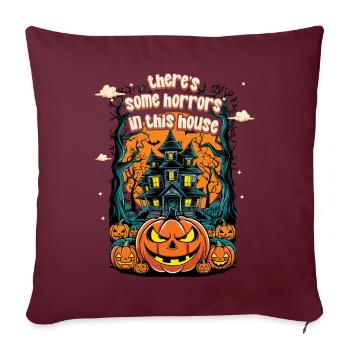Il y a des horreurs dans cette maison - Housse de coussin décorative 45 x 45 cm - bordeaux - Devant