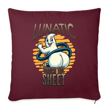 Ghost Shows Butt Drôle Ghost Design - Housse de coussin décorative 45 x 45 cm - bordeaux - Devant