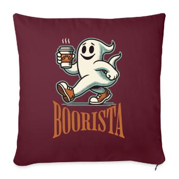 Drôle de café disant des fantômes effrayants - Housse de coussin décorative 45 x 45 cm - bordeaux - Devant