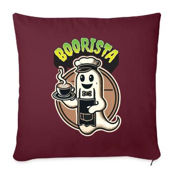 Drôle de café disant des fantômes effrayants - Housse de coussin décorative 45 x 45 cm - bordeaux - Devant