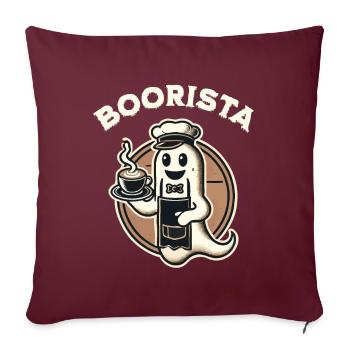 Drôle de café disant des fantômes effrayants - Housse de coussin décorative 45 x 45 cm - bordeaux - Devant
