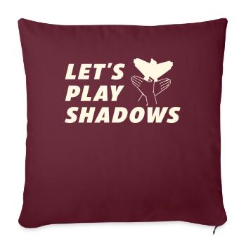 Jouons à Shadows Shadow Puppetry - Housse de coussin décorative 45 x 45 cm - bordeaux - Devant