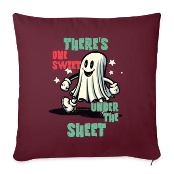 Drôle de fantôme déguisement Tenue d’Halloween - Housse de coussin décorative 45 x 45 cm - bordeaux - Devant