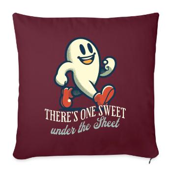 Drôle de fantôme déguisement Tenue d’Halloween - Housse de coussin décorative 45 x 45 cm - bordeaux - Devant