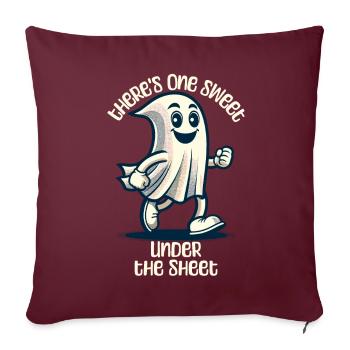 Drôle de fantôme déguisement Tenue d’Halloween - Housse de coussin décorative 45 x 45 cm - bordeaux - Devant