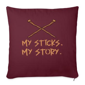 Arnis Eskrima Kali Filipino Martial - Housse de coussin décorative 45 x 45 cm - bordeaux - Devant
