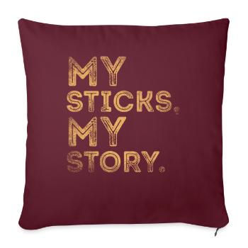 Arnis Eskrima Kali Filipino Martial - Housse de coussin décorative 45 x 45 cm - bordeaux - Devant