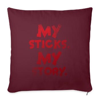 Arnis Eskrima Kali Filipino Martial - Housse de coussin décorative 45 x 45 cm - bordeaux - Devant